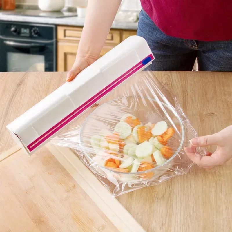 20cm30cm Cling Film Knife Sliding Blade Food Grade ABS Kitchen Tool Foil And Cling Film Wrap Dispenser Cutter For Food Film (9)