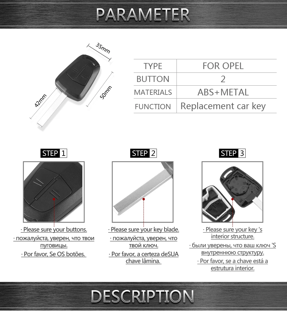 Flash Deal KEYYOU Replacement Remote Car Key Case Shell Fob for Vauxhall Opel Corsa Agila Meriva Uncut Blade 2 Button Blank Key Fob Cover 2