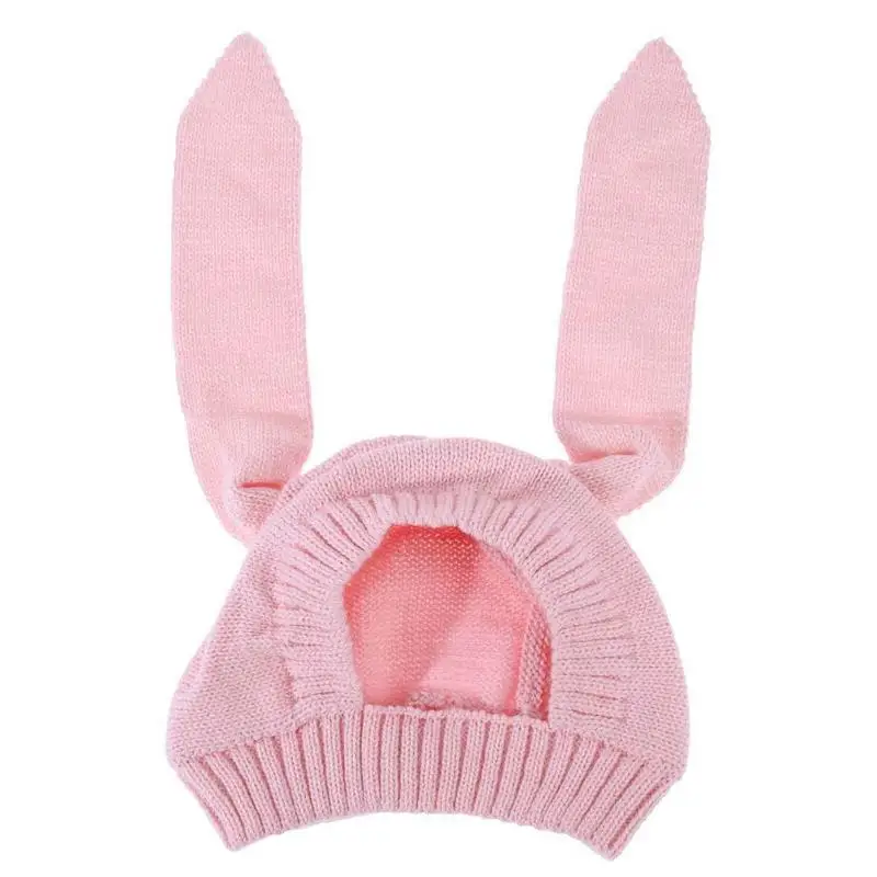 Newborn Baby Rabbit Ears Hats Toddler Knitted Woolen Bunny Beanie Caps Soft Warm Kids Knitted