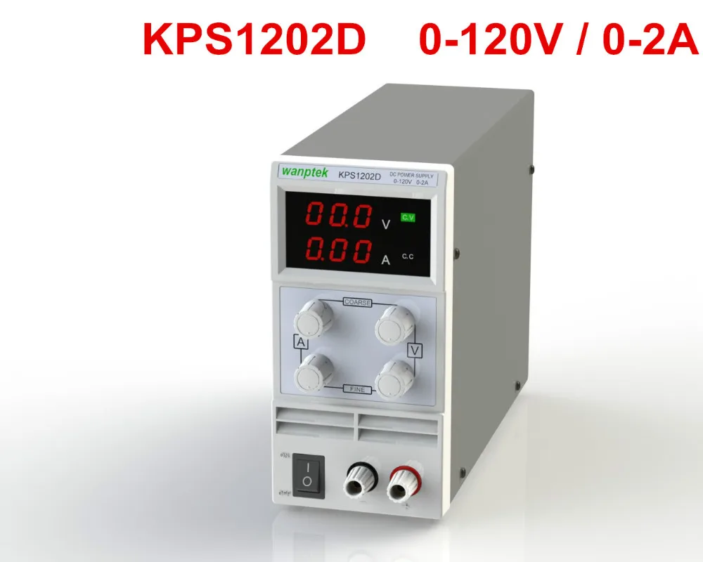 

KPS1202D Adjustable High precision double LED display switch DC Power Supply protection function 120V2A 110V/220V 0.1V/0.01A EU