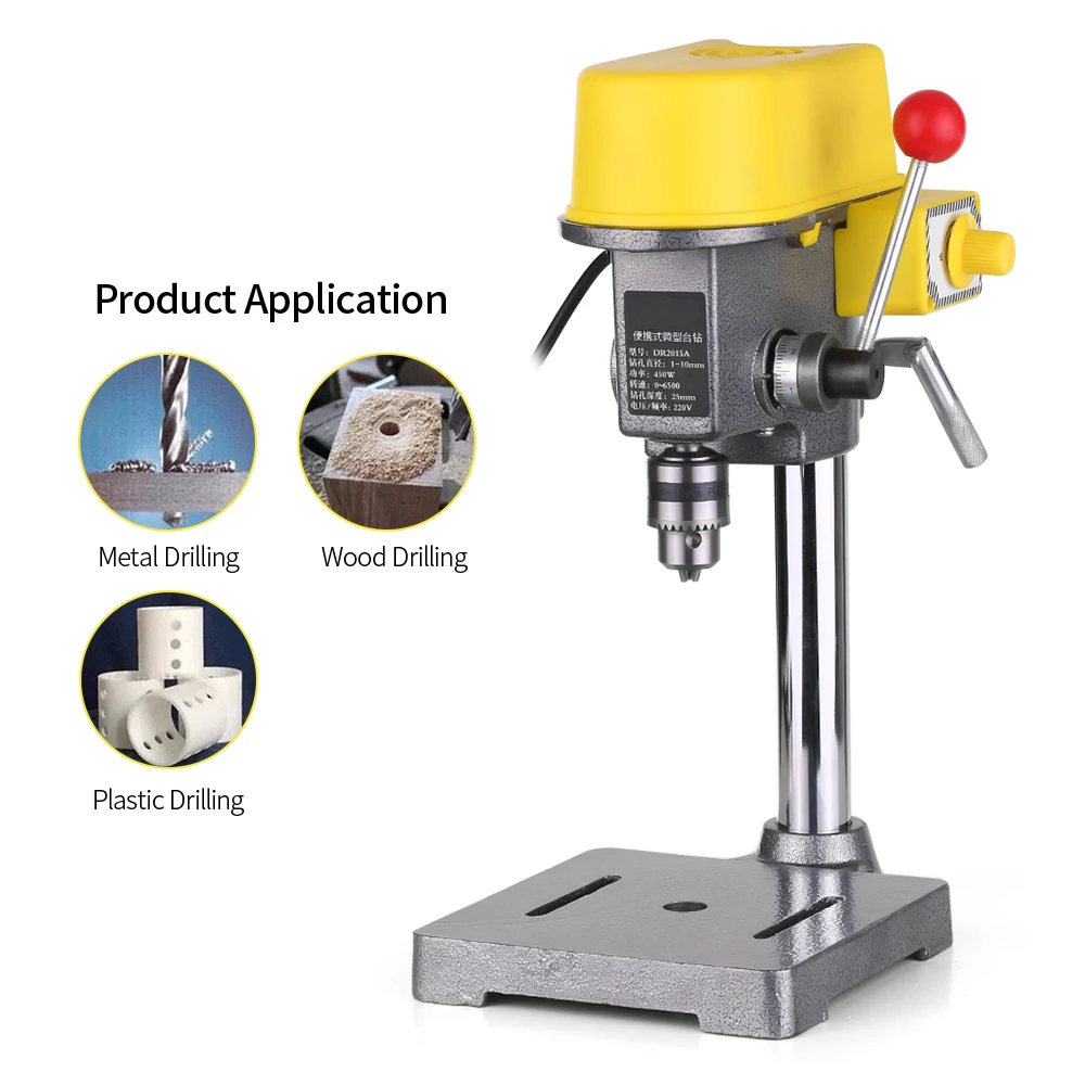 

AC 220V 450W Adjustment Drill Press Bench Drill Stand Table Clamp Mini Drilling Machine for CNC Power Tools
