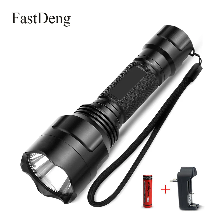 

Powerful Led Flashlight Rechargeable Torch Linterna 4000LM 4 Modes By 18650 Battery for Camping Riding Emergency Hand Light