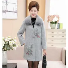 Шерстяное пальто, зимний Тренч среднего и среднего возраста, длинный темперамент PD1054-MAONI