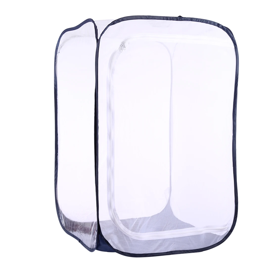 

Surwish Butterfly and Insect Habitat Cage Mesh Terrarium Pop-up Fly Pest Control- White Net + Dark Blue Edge L