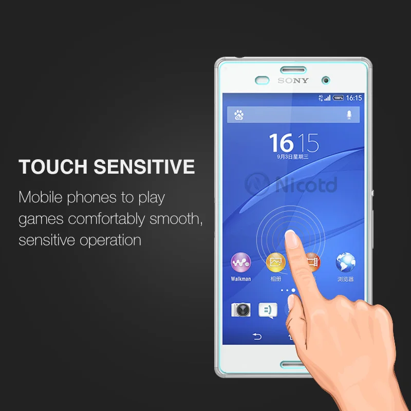 Nicotd Tempered Glass For Sony Xperia Z3 Screen Protector 9H 2.5D Phone On Protective Glass For Xperia Z3 D6633 D6643 glass Film (2)