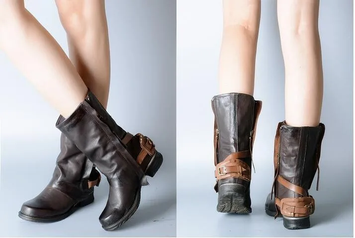 Лидер продаж; chaussure femme; ковбойские сапоги из натуральной кожи; кожаные чулки; непромокаемые сапоги; женская обувь на молнии с пряжкой и ремешком; botas mujer