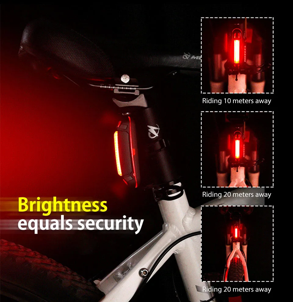 FTW USB Перезаряжаемый велосипедный фонарь Водонепроницаемый MTB Задняя деталь велосипеда свет ночной Велоспорт безопасности предупреждение задний светодиодный фонарь TL2271