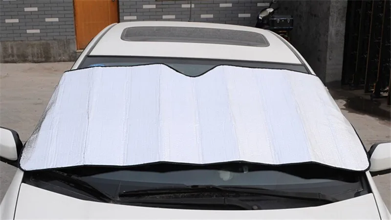 Car Window Film Window Foils Windshield Sun Shade Windshield Visor Cover Block Front Window Sunshade UV Protect 13060cm 1set (6)