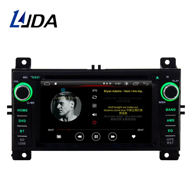US $280.55 LJDA Android 10 Car DVD Player For JEEP Grand Cherokee 2011 2012 2013 1 Din Car Radio Multimedia GPS Navigation Stereo Audio SD