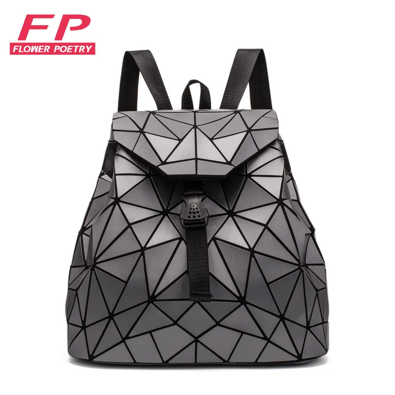 geometric reflective backpack