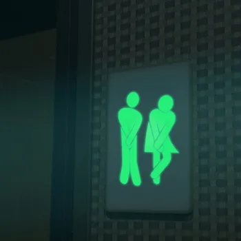 

Funny Luminous Glow in the Dark Wallpapaer Toilet Stickers Vinyl Wall Art Decals For Home Decor