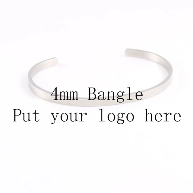 customized 4mm stainless steel name bracelet customize letters quote