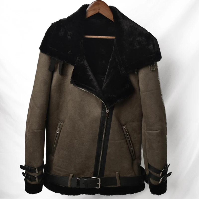 Vintage Fashion Mens Fur Lined Coats Autumn Winter Warm Mens Fur Leather Jackets Overcoats Thick Fur Coat Men Plus Size 4XL A318 Vintage Fashion Mens Fur Lined Coats Autumn Winter Warm Mens Fur Leather Jackets Overcoats Thick Fur Coat Men Plus Size 4XL A318
