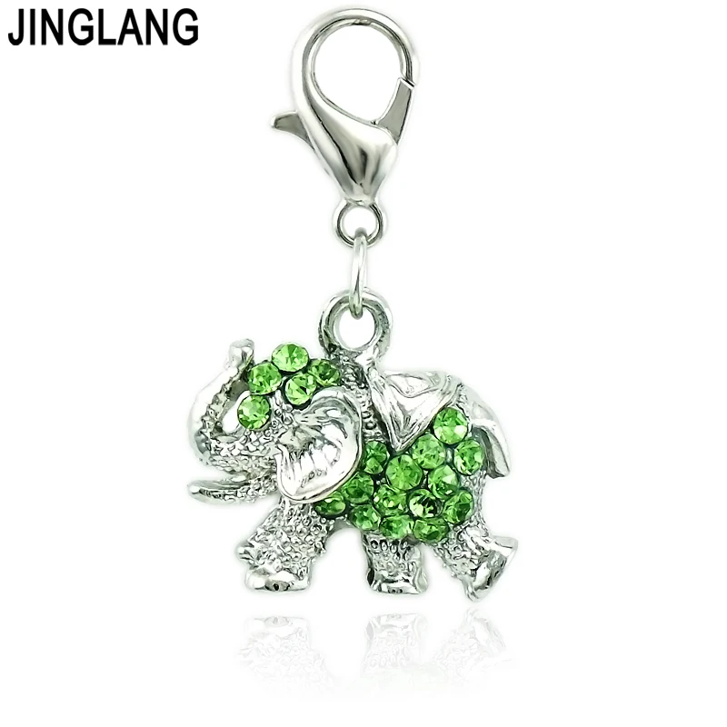 JINGLANG/оптовая продажа подвески в виде животных с застежкой лобстером и стразами