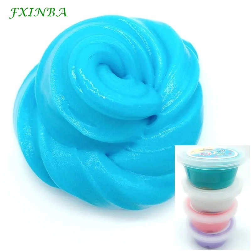 

FXINBA 60ml/box Slime Fluffy Toys Putty Light Soft Polymer Clay Lizun Slime Supplies DIY Fimo Fruit Slices Plasticine Antistress