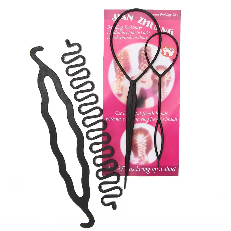 4Pcs Set Styling Clip Hair Twist Braid Ponytail Tool Fashion French Hair Braid Accessories Bun 4Pcs Set Styling Clip Hair Twist Braid Ponytail Tool Fashion French Hair Braid Accessories Bun
