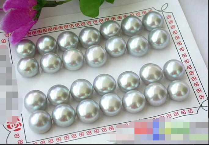 

FREE SHIPPING>>> 1375 14 PAIR GRAY FRESHWATER PEARL STUD EARRING