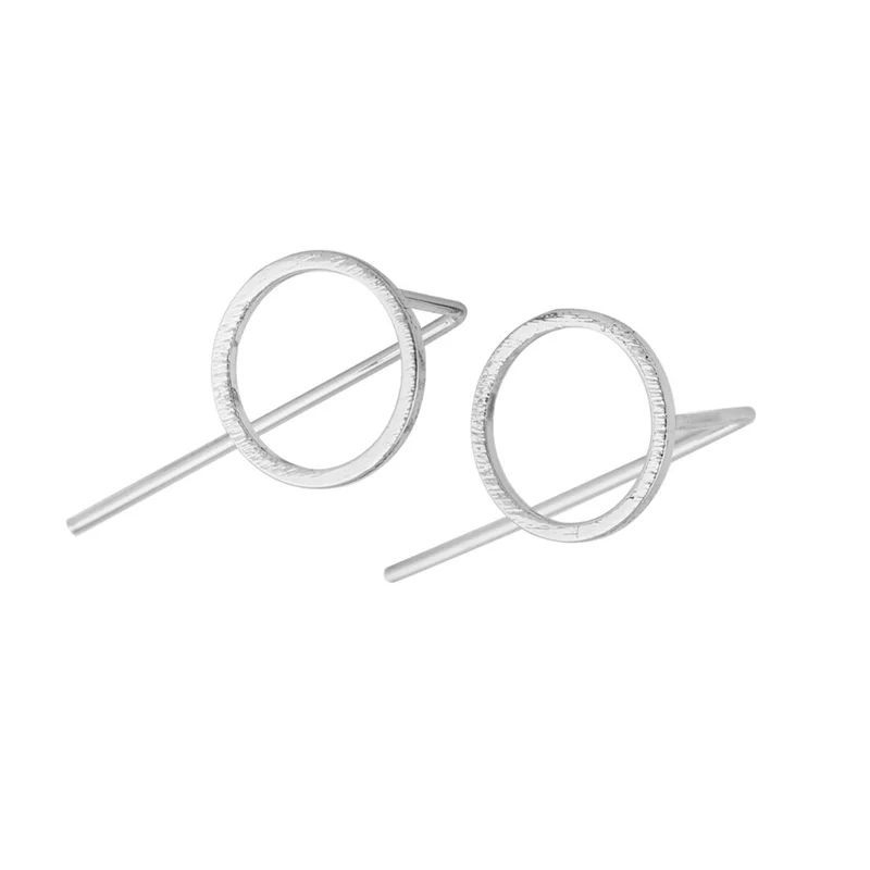 

SMJEL 2018 New Fashion Minimalist Circle Stud Earrings for Women Simple Elegant Round Jewelry Gifts kolczyki Wholesale S058