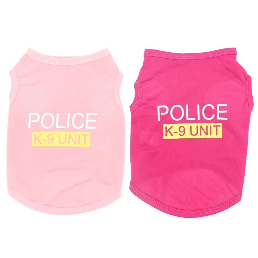 

Police Printed Pet Product Pet Dog Puppy Clothes Vest Costumes Summer Coat Letter Printed Outerwear Clothing