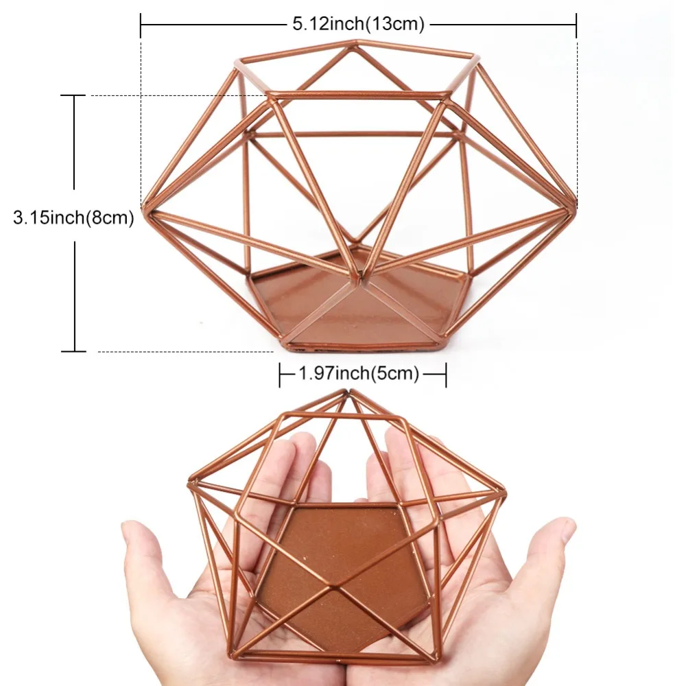 OurWarm Свадебные DIY Висячие цветочные корзины Свадебные украшения стола центральные золотые геометрические подсвечники вечерние DIY Декор