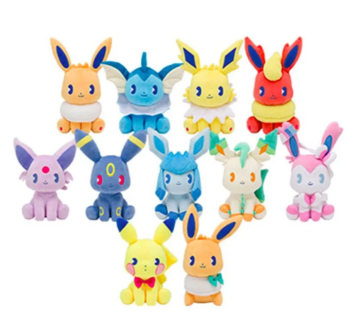 

Summer Soda Pocket Animals Pikachu Eevee Family Plush Stuffed Dolls Sylveon Aquali Espeon Jolteon Vaporeon Toy Kids Gift SA1944
