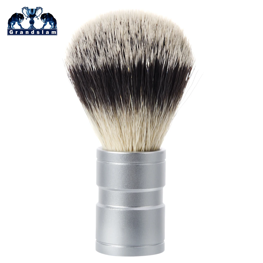 

Grandslam Shaving Brush 19mm Synthetic Nylon Badger Kont Shaving brush Professional Aluminium Handle Face Cleaning Blade Razor
