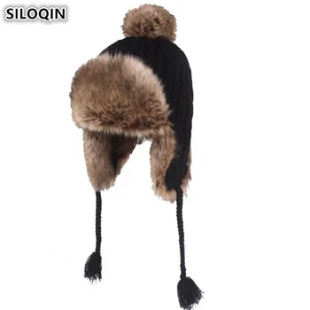 

SILOQIN 2019 New Winter Girl's Beanie Velvet Warm Beanies Women's Earmuffs Hats Thick Windproof Hat Novelty Ski Cap For Women