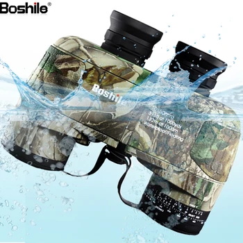 

Boshile binoculars 10x50 professional Military Nitrogen waterproof binocular with Navigation Compass telescope Lll night vision