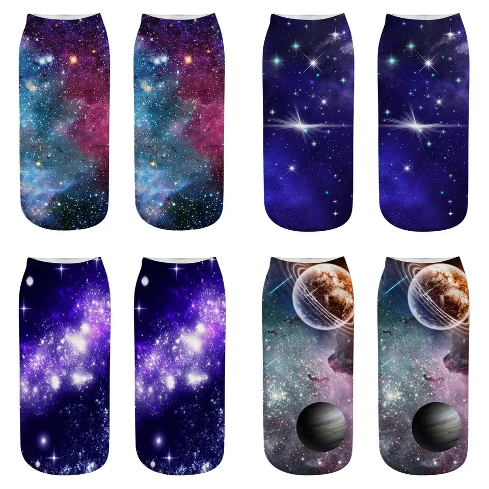 

Starry sky pattern 3D printing socks digital printing socks, men's and women's socks
