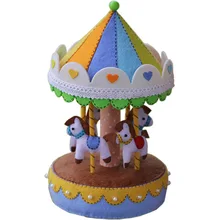 Needle Felt Pack DIY Carousel font b Music b font font b Box b font Handwork