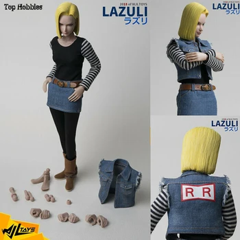 

WjlToys TY-007 1/6 Scale 1:6 Dragonball Android 18 LAZULI PVC Cosplay Anime Naruto PVC 12in Female Action Figure Movable Doll