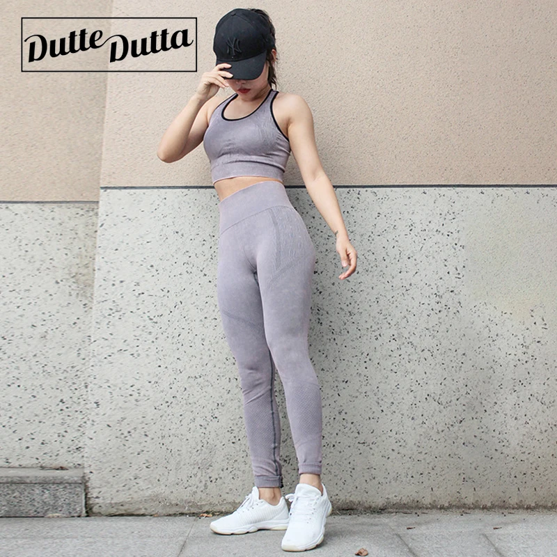 

Duttedutta Sports Wear For Women Gym Workout Sets Sport Suit Fitness Clothing Yoga Set Sports Bra Leggings Women Sportswear