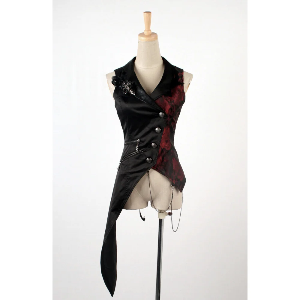 Панк рейв мужской жилет Готический стимпанк модный визуальный Kei жилет Рок мода одежда вампир жилет вечерние костюмы для косплея
