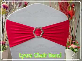 

1/2--With Rose Buckle-Spandex /Lycra Chair Band/Expand Bands/Chair cover sash/Tablecloth For Wedding Party Banquet Decorations