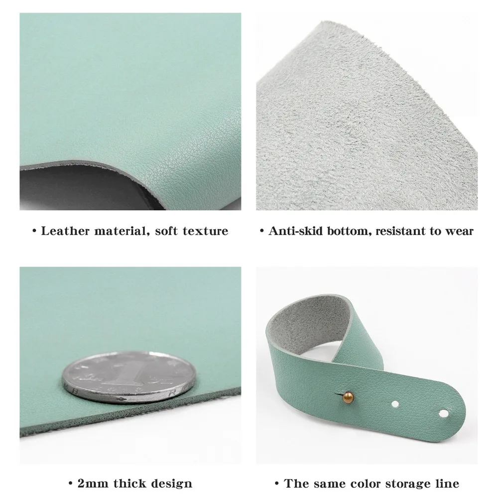 Goede Boona Enkelzijdige PU Bureau Pad 80*40 60*30 Effen Kleur Antislip Waterdichte Tafel bureau Mat Gaming Laptop Toetsenbord   Muis Pad