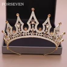 Свадебные аксессуары для волос кристалл тиара и корона невесты головные уборы украшения Золотая тиара Свадебная Корона головной убор украшения для волос