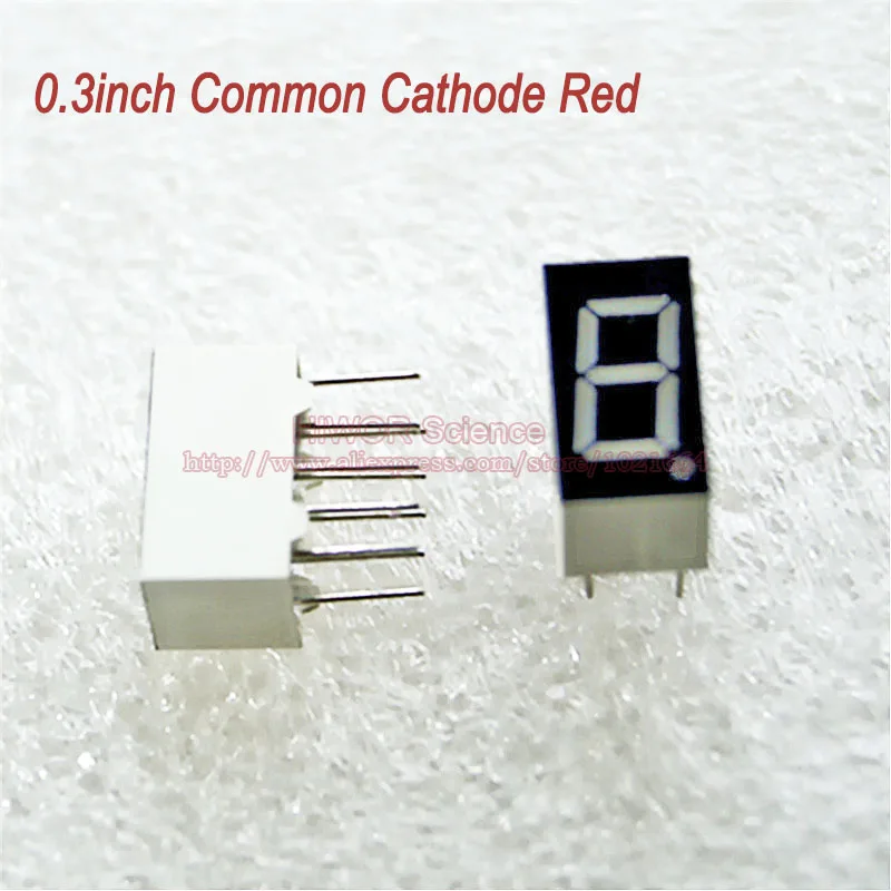 (10 шт./лот) 10 контакты 3011AR 0,3 дюймов 1 бит 7-сегментный красный светодио дный Дисплей общие катод цифровой Дисплей