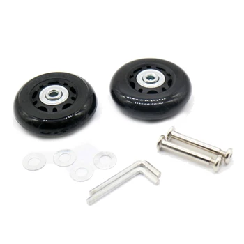 

2set 75X23mm Luggage Suitcase / Inline Outdoor Skate Replacement Wheels Black