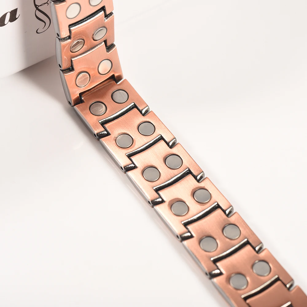 Ювелирные изделия Wollet медные магнитные кольцеобразные браслеты для мужчин и женщин 2 ряда магнит здоровый Био энергия роскошный подарок