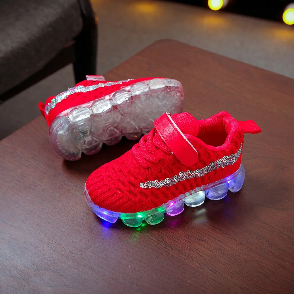Детская обувь; детские туфли для мальчиков и девочек; шикарная обувь со светодиодной подсветкой; Спортивная повседневная розовая детская обувь; Tenis Infantil