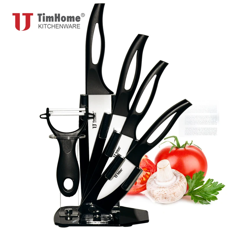 Timhome Марка Кулинария Инструменты 3 шт. Кухня Керамических ножей 5 &quotНожи 4&quot