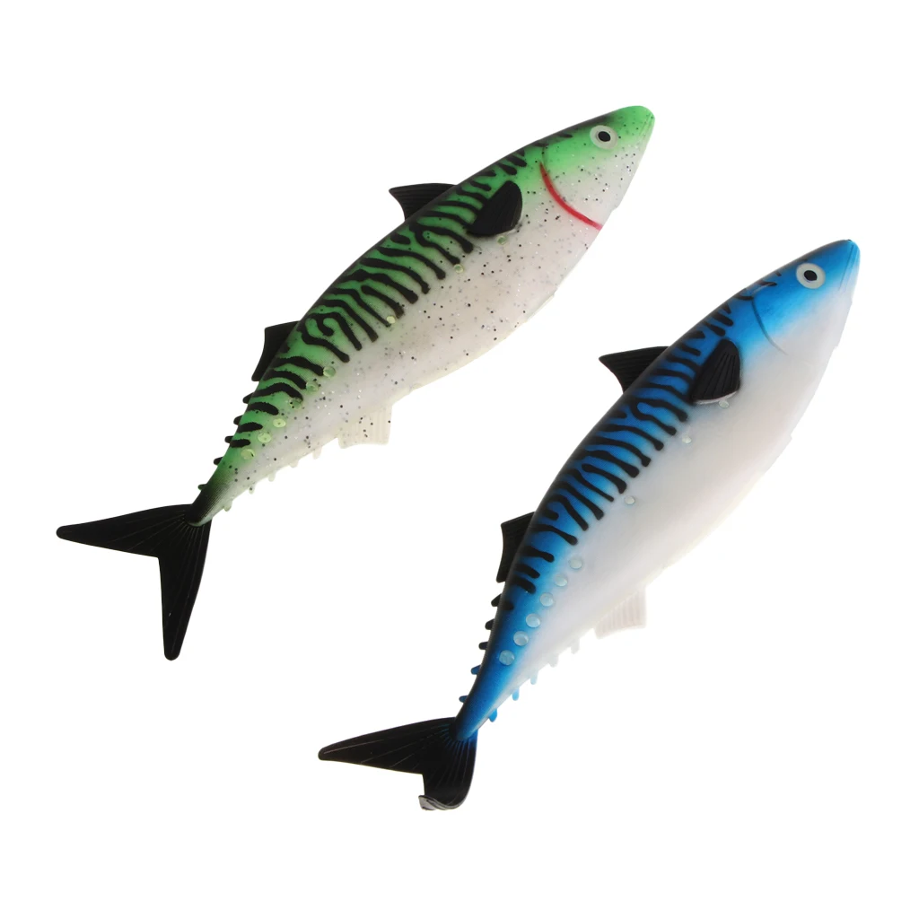 MagiDeal Sea Fishing Lure Big Size Silicone Soft Bass Bait Hollow Body for Put Sinker for deep Rack Water/Sea /Boat Fishing