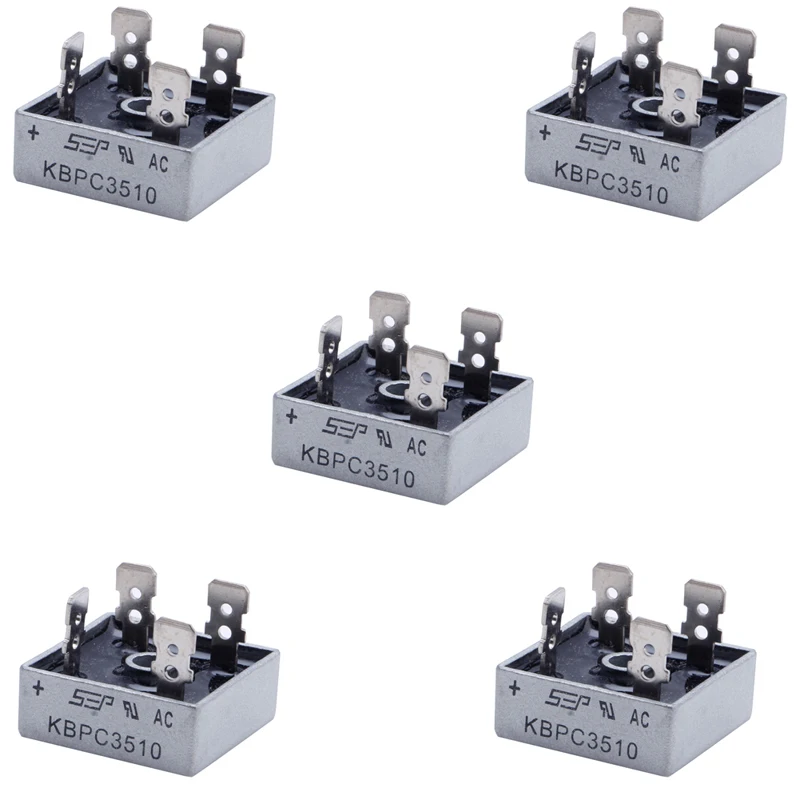5x 35A KBPC3510 1000 в металлический чехол однофазный диодный мост выпрямитель Mar28