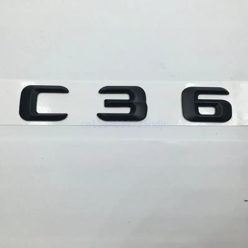 ABS 3D матовый черный C32 C36 C43 S63 S65 эмблема заднего багажника логотип значок письма
