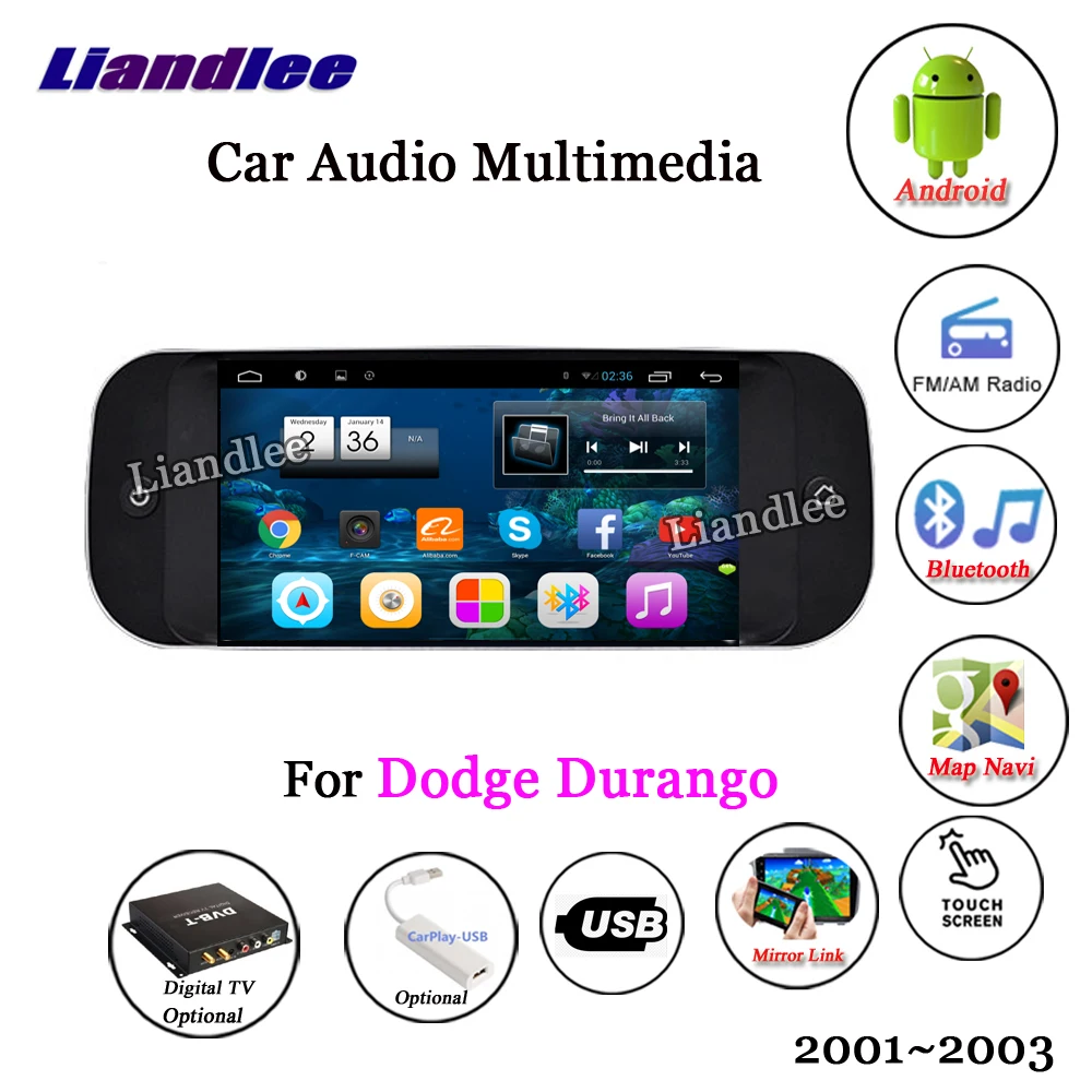 Discount Liandlee Car Android System For Dodge Durango 2001~2003 Radio Stereo Carplay Wifi GPS Navi MAP Navigation HD Screen Multimedia 0