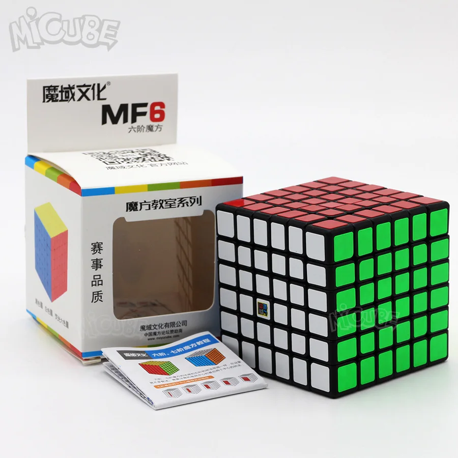 MofangJiaoshi MF6 6x6x6 куб скорость 6 слоев черный без наклеек 68 мм головоломка куб для детей нищий 6х6 куб обучающая игрушка