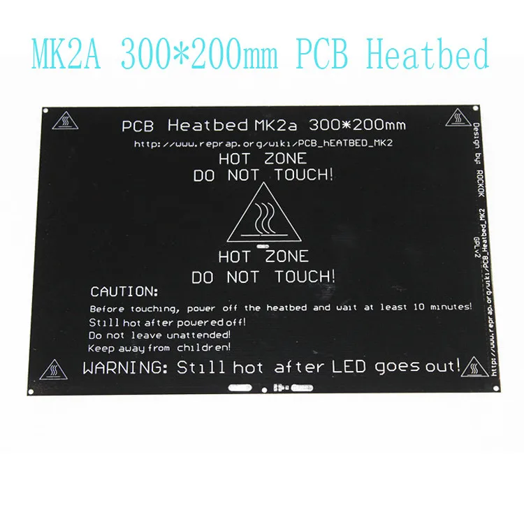 RepRap MK2A 300 200 3 0mm Heated Bed Ramps 1 4 PCB Aluminum Heatbed MK3 Heated