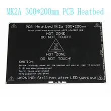 RepRap MK2A 300*200*3.0 мм с подогревом ПЛАТФОРМЫ 1.4 печатной платы Алюминий Heatbed MK3 с подогревом кровать для 3D-принтеры Запчасти R205