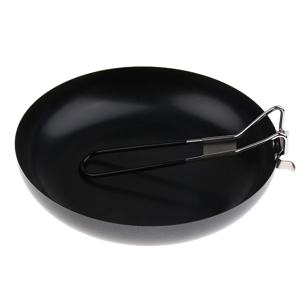 Frying Pan Outdoor Portable Camping Folding Pot Cookware Non-stick Pan 24cm