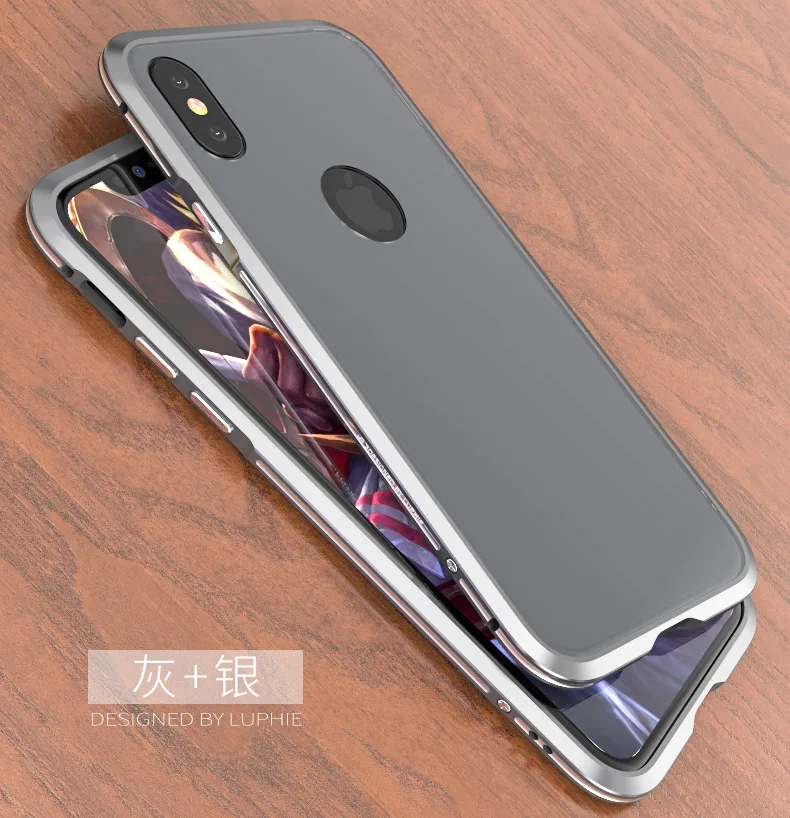 Для Apple iphone X чехол ультра тонкий чехол тонкий роскошный корпус металлический алюминиевый каркас полупрозрачный матовый чехол для iphone X 10 Чехол